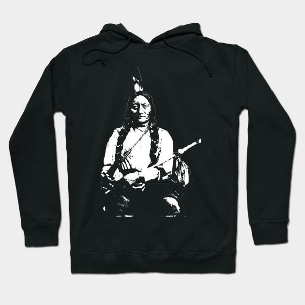 sitting bull Hoodie by GreenRabbit